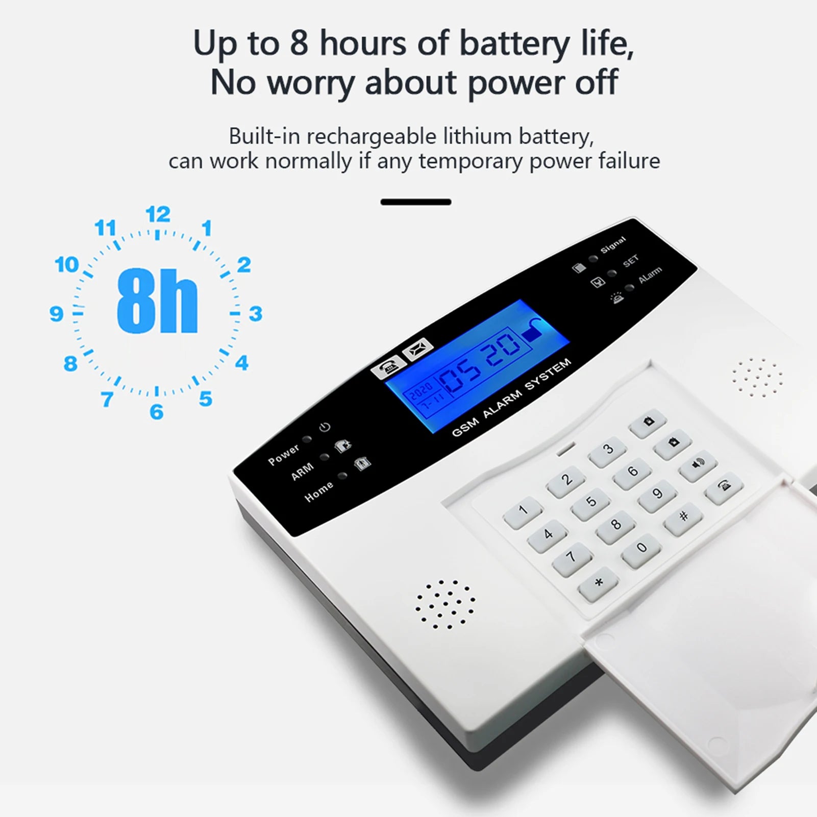 Tuya Smart WiFi GSM Alarm System with LCD Display