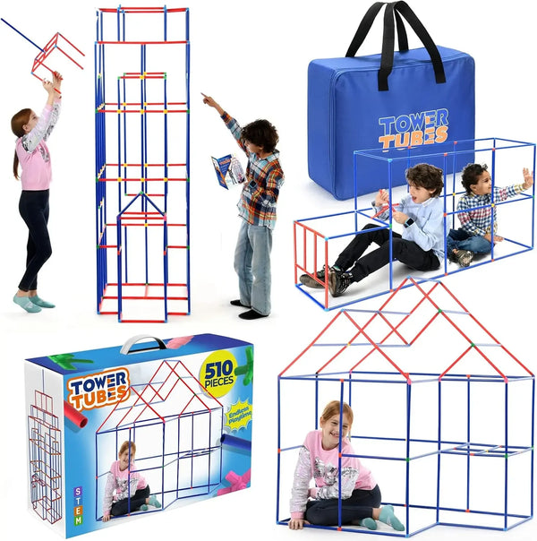 Fort Building Kit for Kids – 510 Pcs Creative Fort Toys for Boys & Girls (Ages 5-10)
