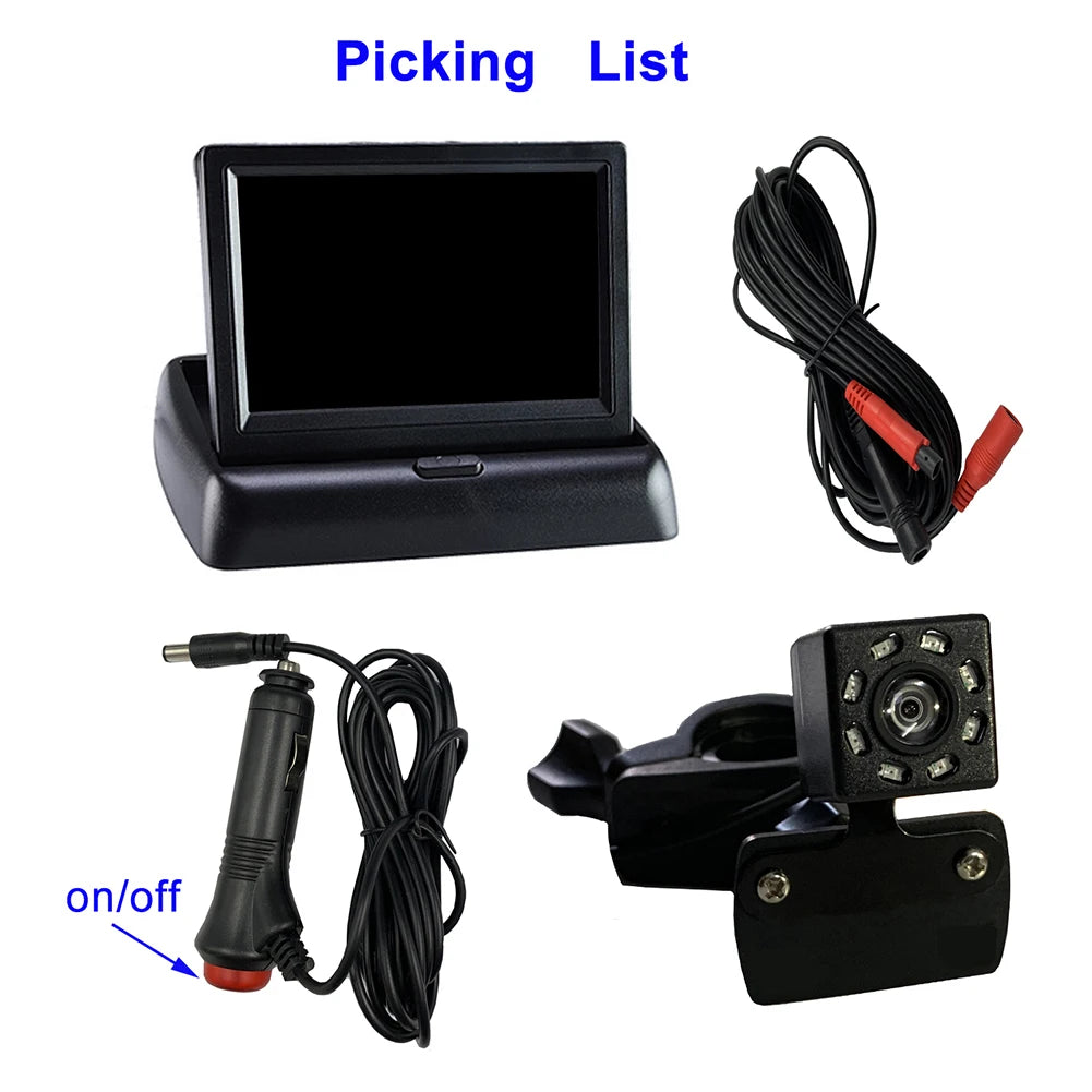 4.3" HD Baby Car Camera with Night Vision