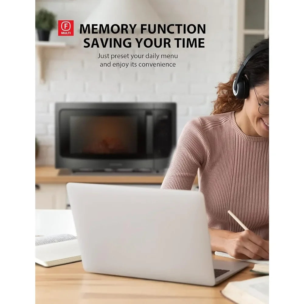 Top Microwave Oven with Inverter Technology, 1.6 Cu. Ft, Smart Sensor, Auto Defrost
