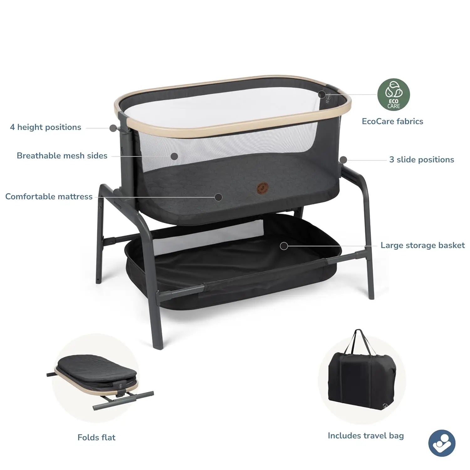 Portable Baby Bassinet Bedside Sleeper