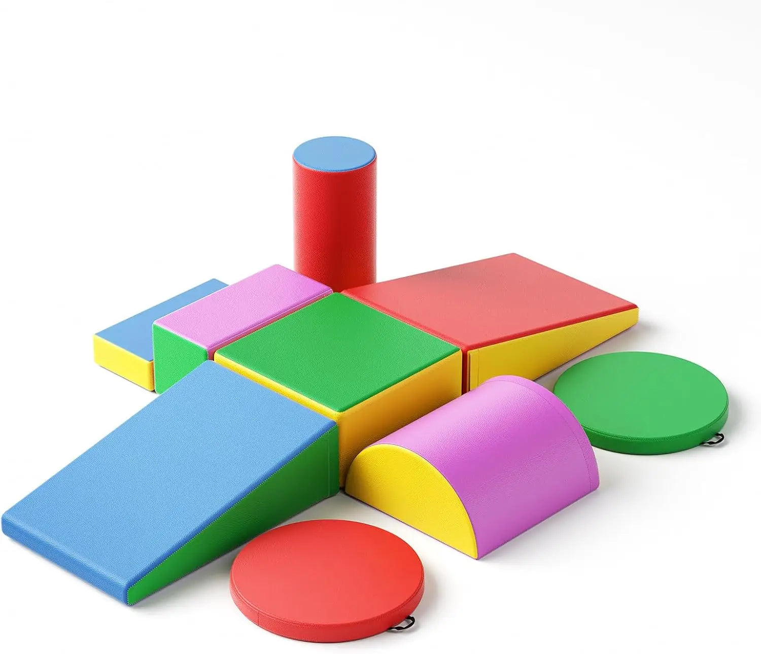Foam Climbing Blocks for Toddlers - 9-Piece Indoor Soft Play Set