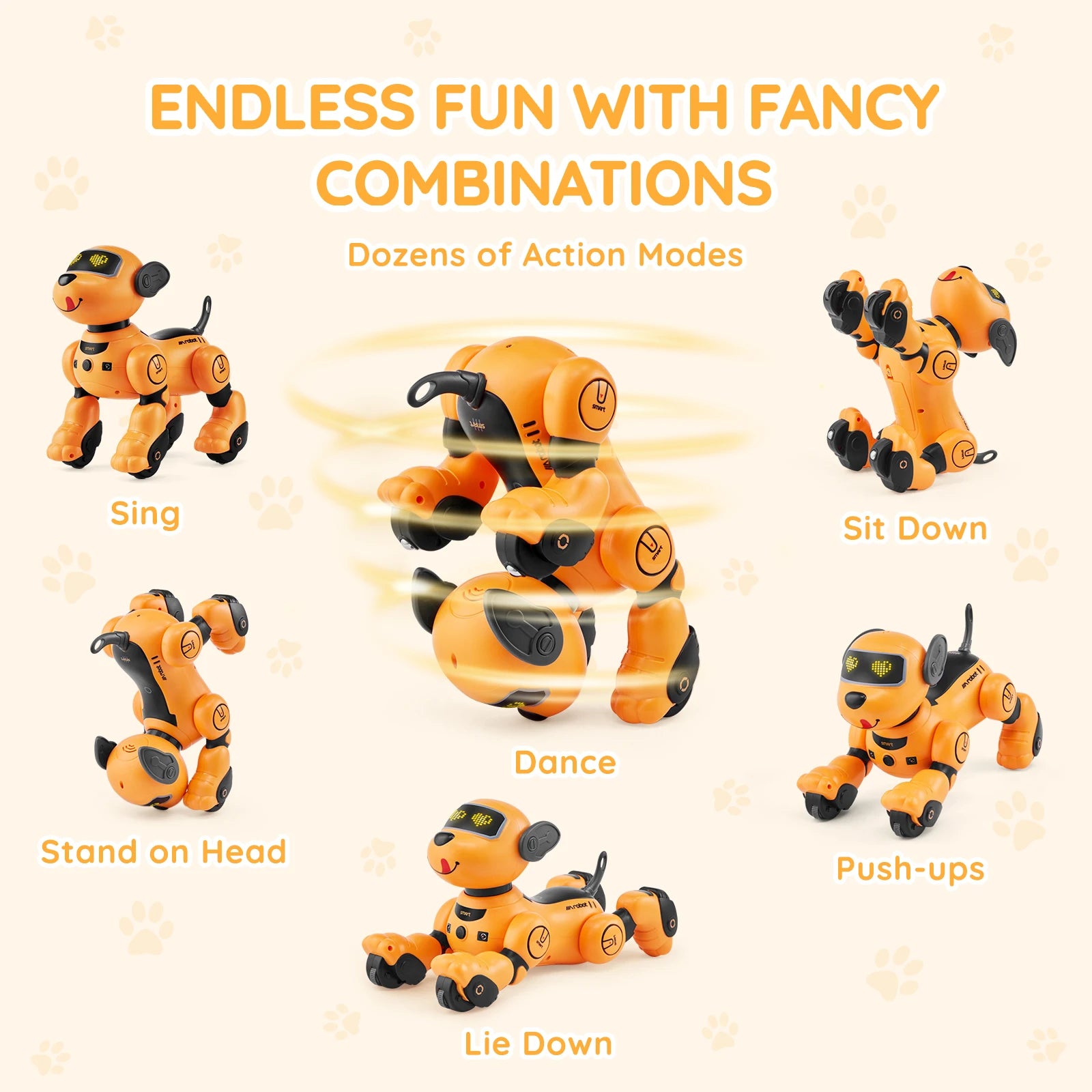 VEVOR Remote Control Robot Dog Toy for Kids