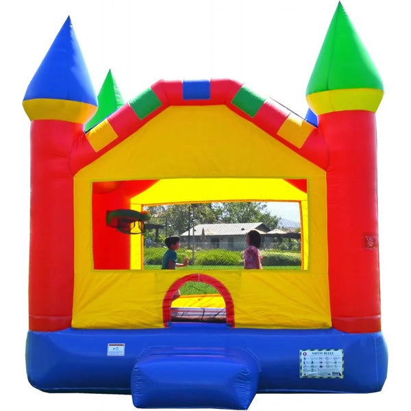 Castle Bounce House with Blower & Basketball Hoop