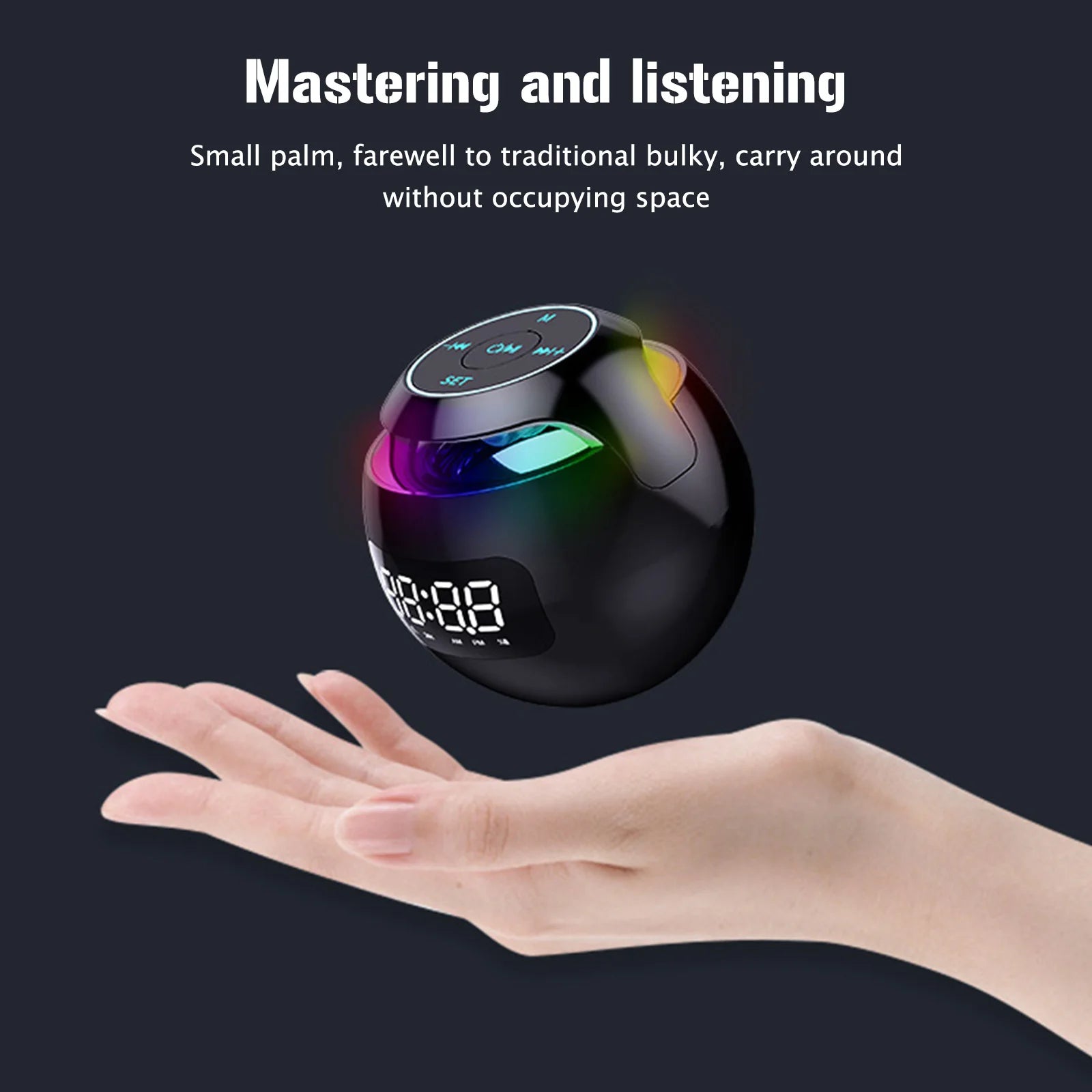 LED Smart Alarm Clock with Bluetooth Speaker