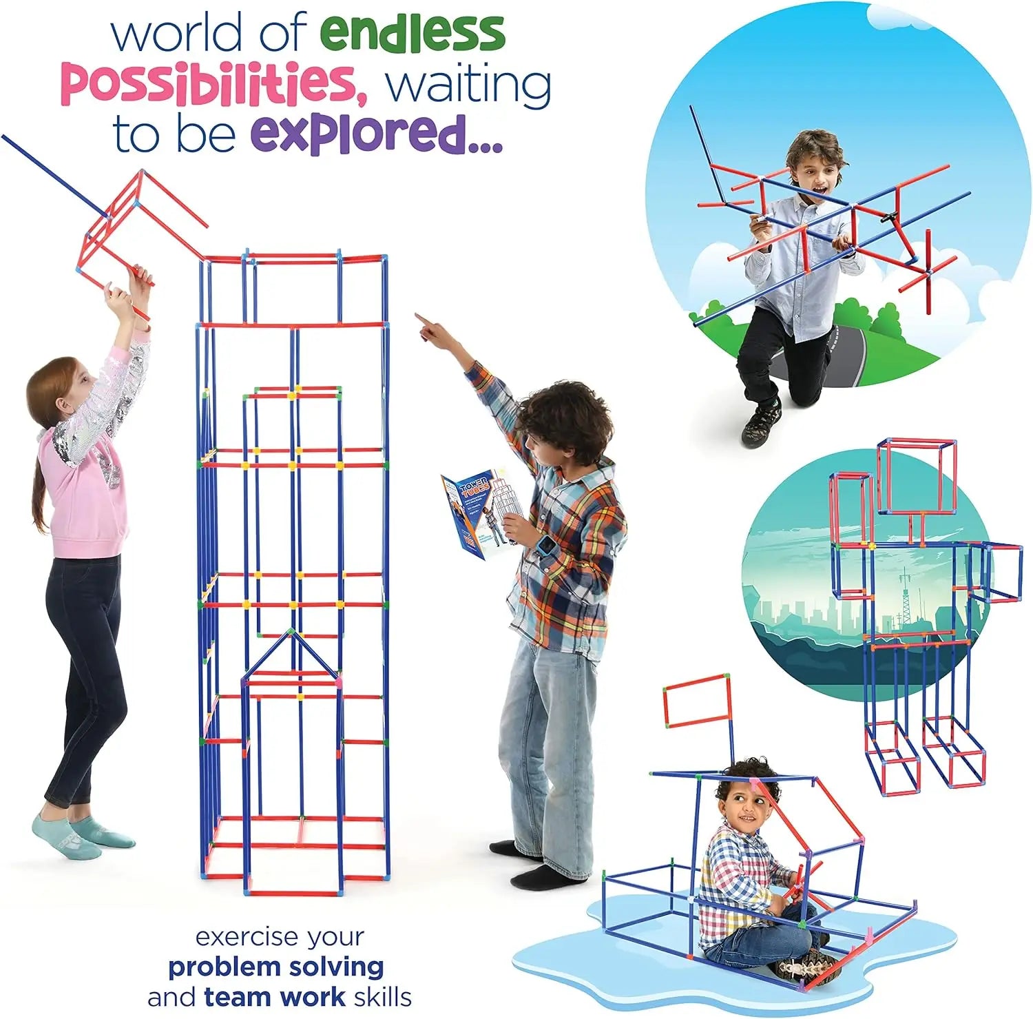 Fort Building Kit for Kids – 510 Pcs Creative Fort Toys for Boys & Girls (Ages 5-10)