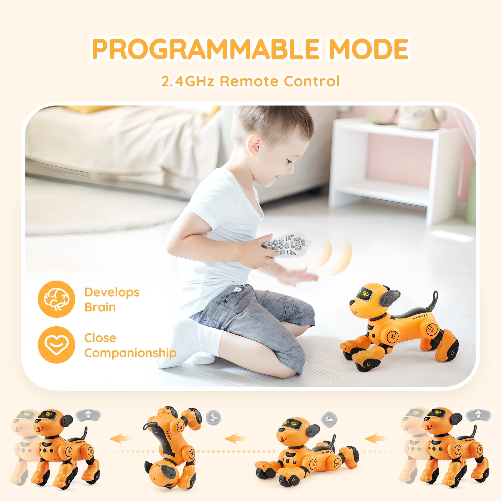 VEVOR Remote Control Robot Dog Toy for Kids