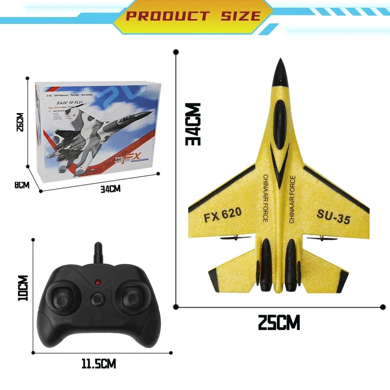 SU-35 RC Plane 2.4G Foam Glider with 2 Batteries