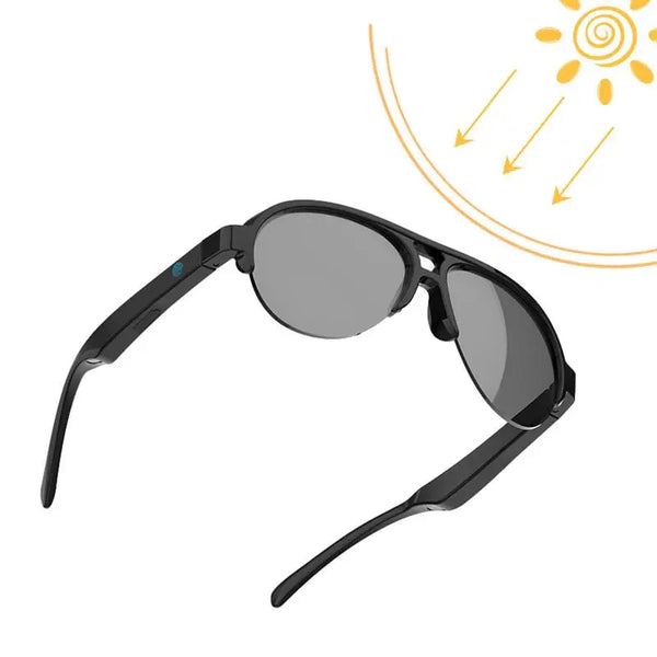 Smart Bone Conduction Sunglasses for Men - Wireless UV Block Outdoor Glasses