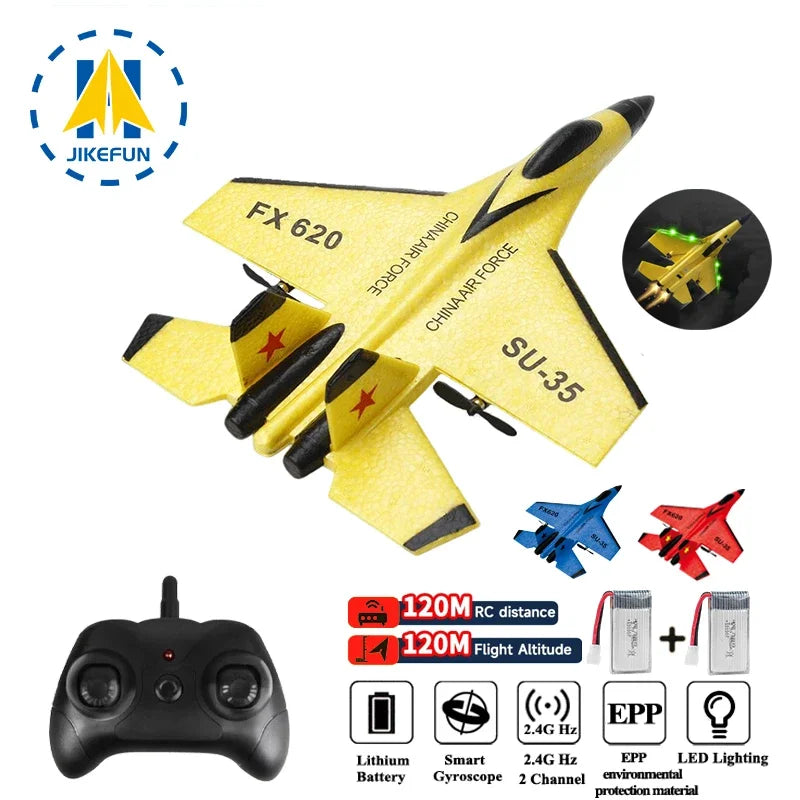 SU-35 RC Plane 2.4G Foam Glider with 2 Batteries