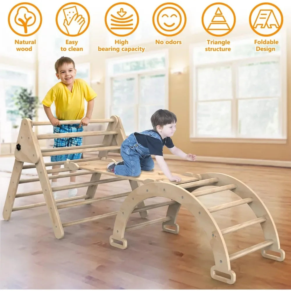 Foldable Climbing Triangle Ladder Toy for Kids