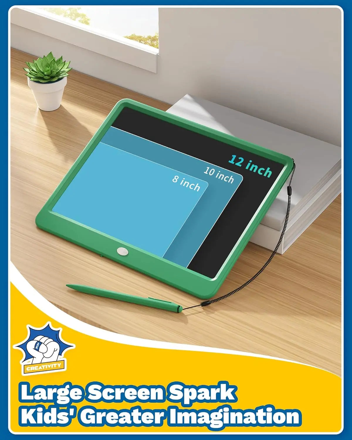 15-inch LCD Writing Tablet for Kids – Doodle Board for Age 8-10 & Up