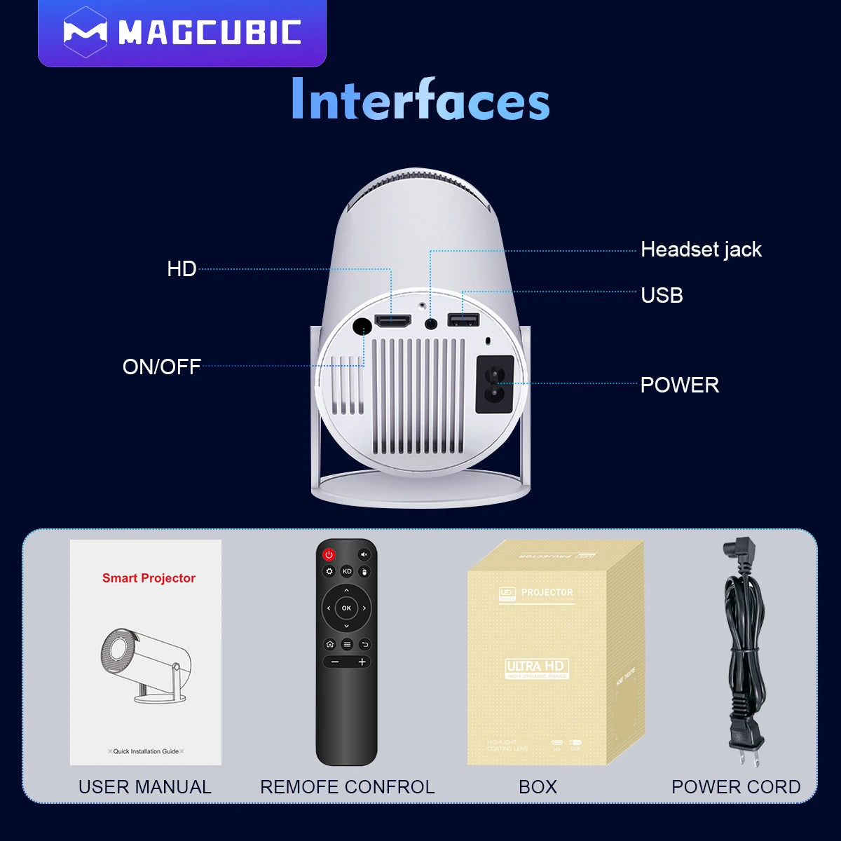 Magcubic Android 11 4K Projector HY300 Pro