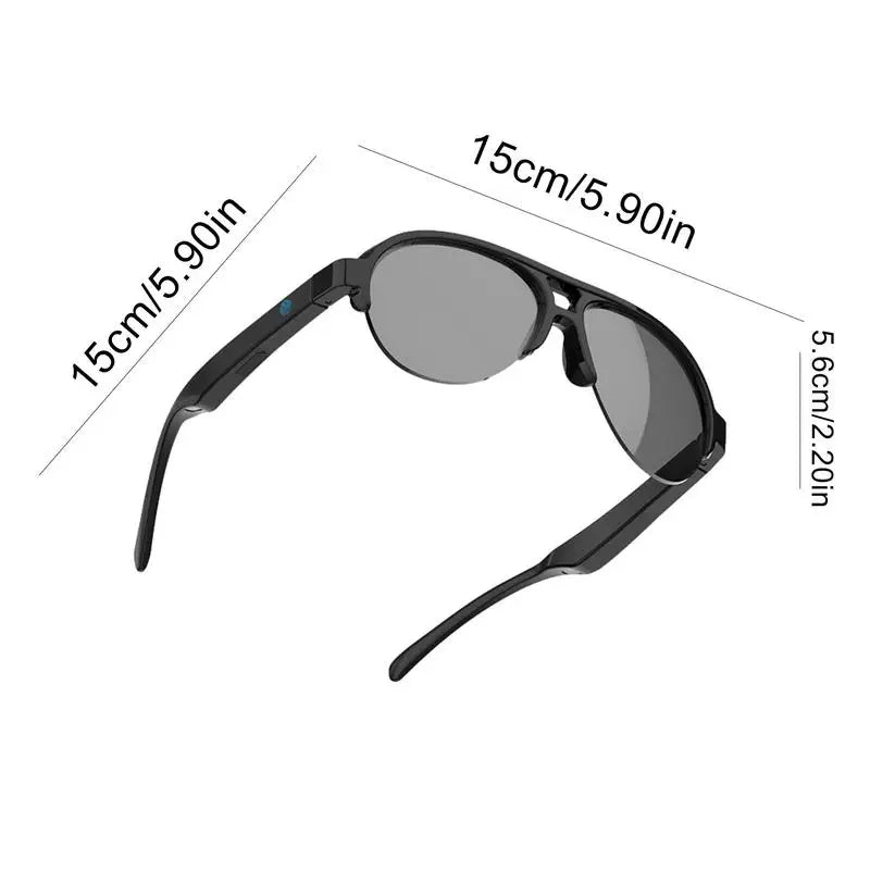 Smart Bone Conduction Sunglasses for Men - Wireless UV Block Outdoor Glasses