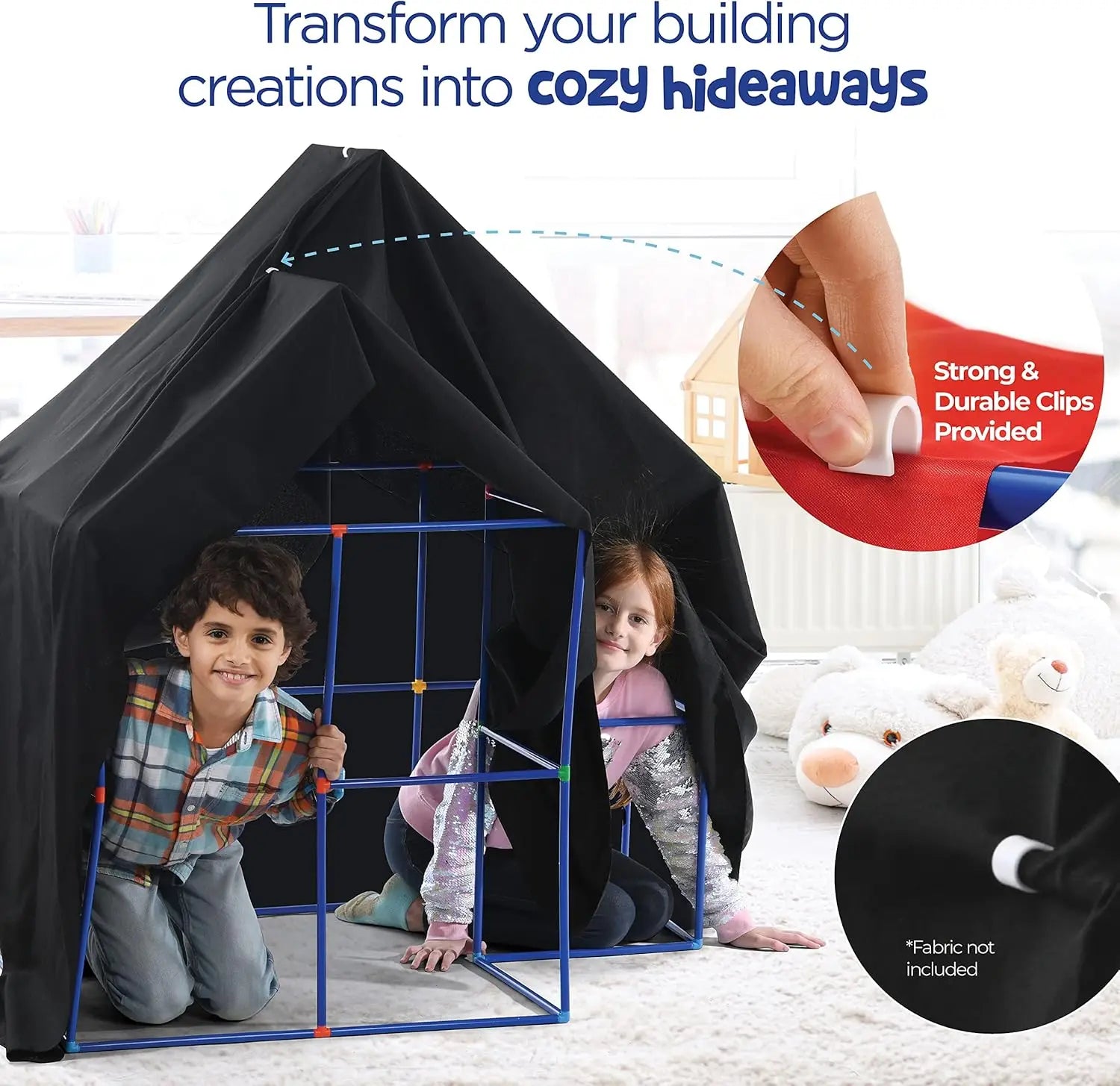 Fort Building Kit for Kids – 510 Pcs Creative Fort Toys for Boys & Girls (Ages 5-10)