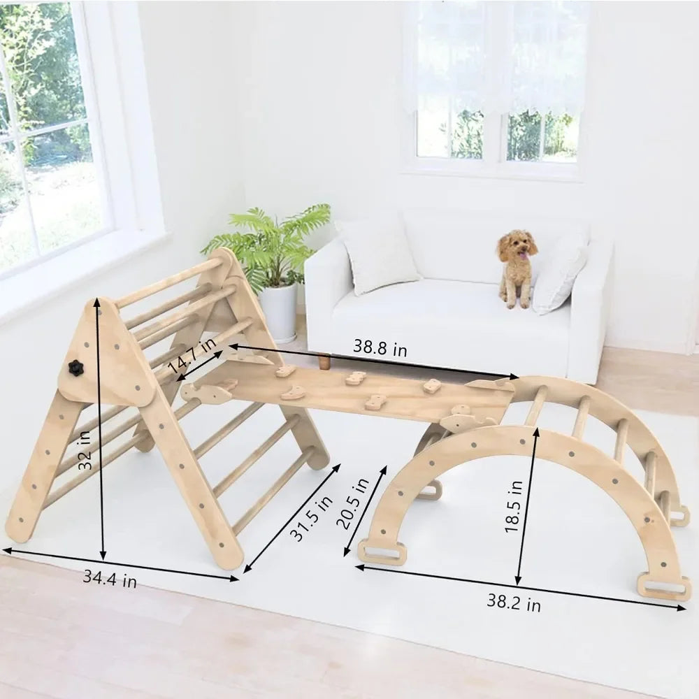 Foldable Climbing Triangle Ladder Toy for Kids
