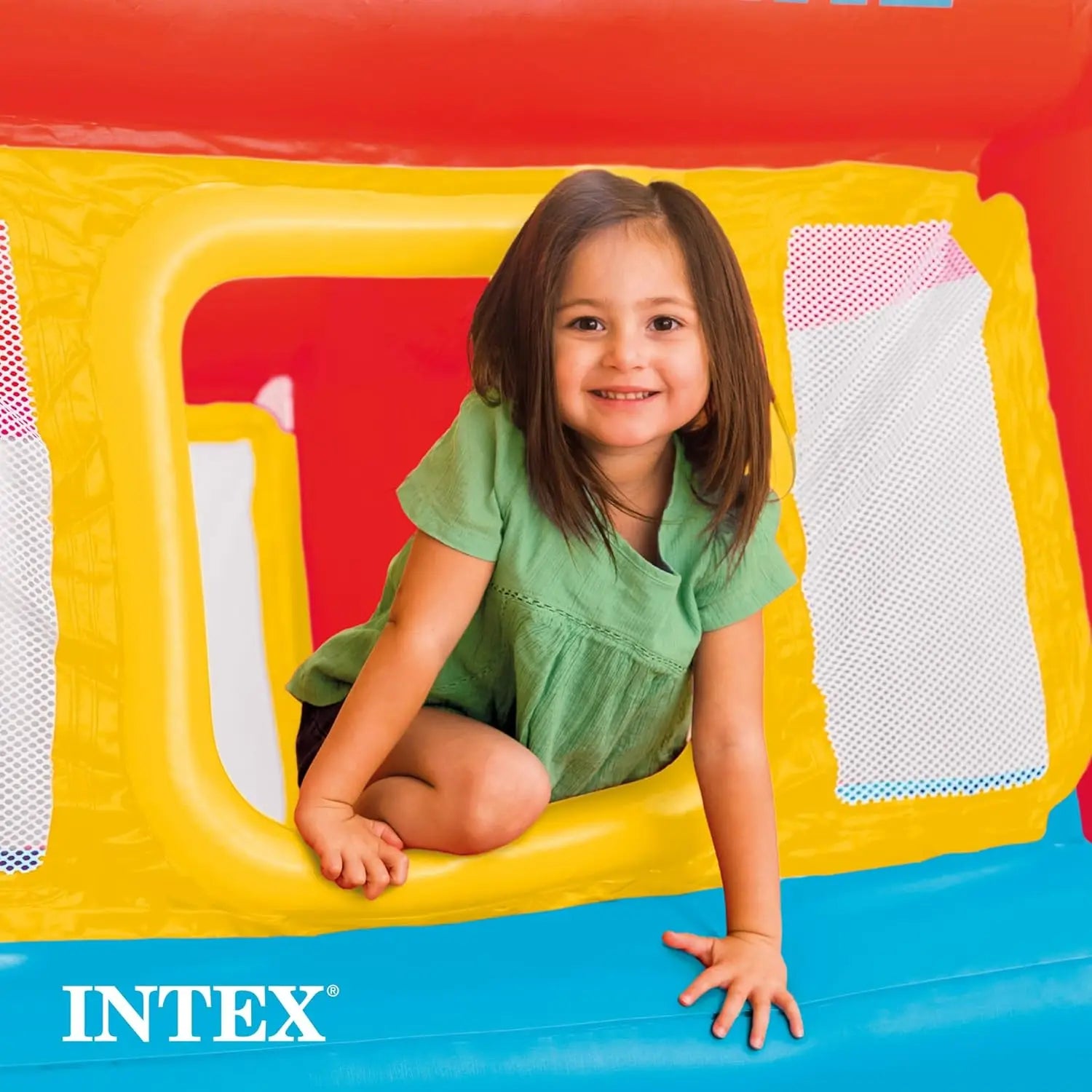 Intex Inflatable Jump-O-Lene Bounce House with 100 Balls for Toddlers
