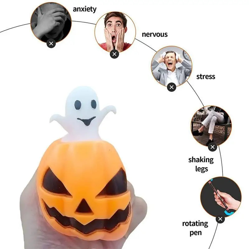 Halloween Pumpkin Ghost Stress Relief Fidget Toy