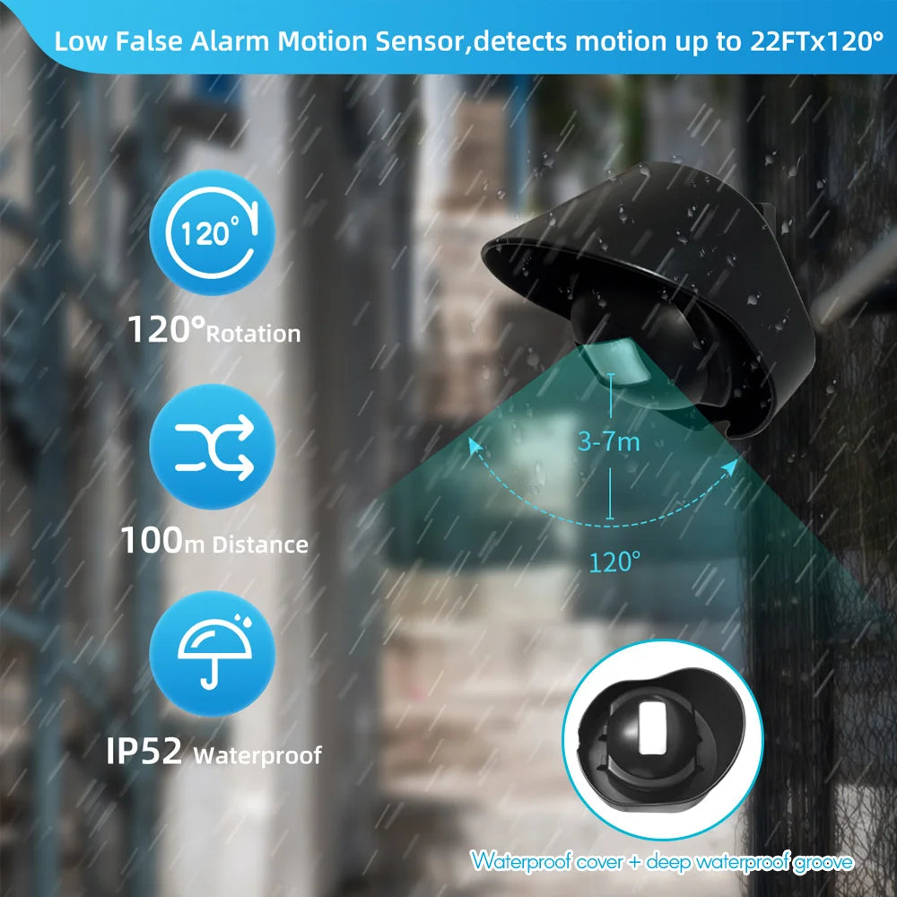 Multifunctional Wireless Driveway Alarm – Waterproof Motion Sensor (1 Receiver, 2 Transmitters)