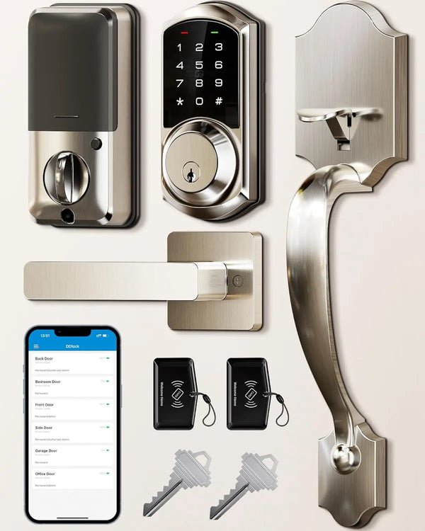 Smart Front Door Lock Set with App Control & Touchscreen Keypad
