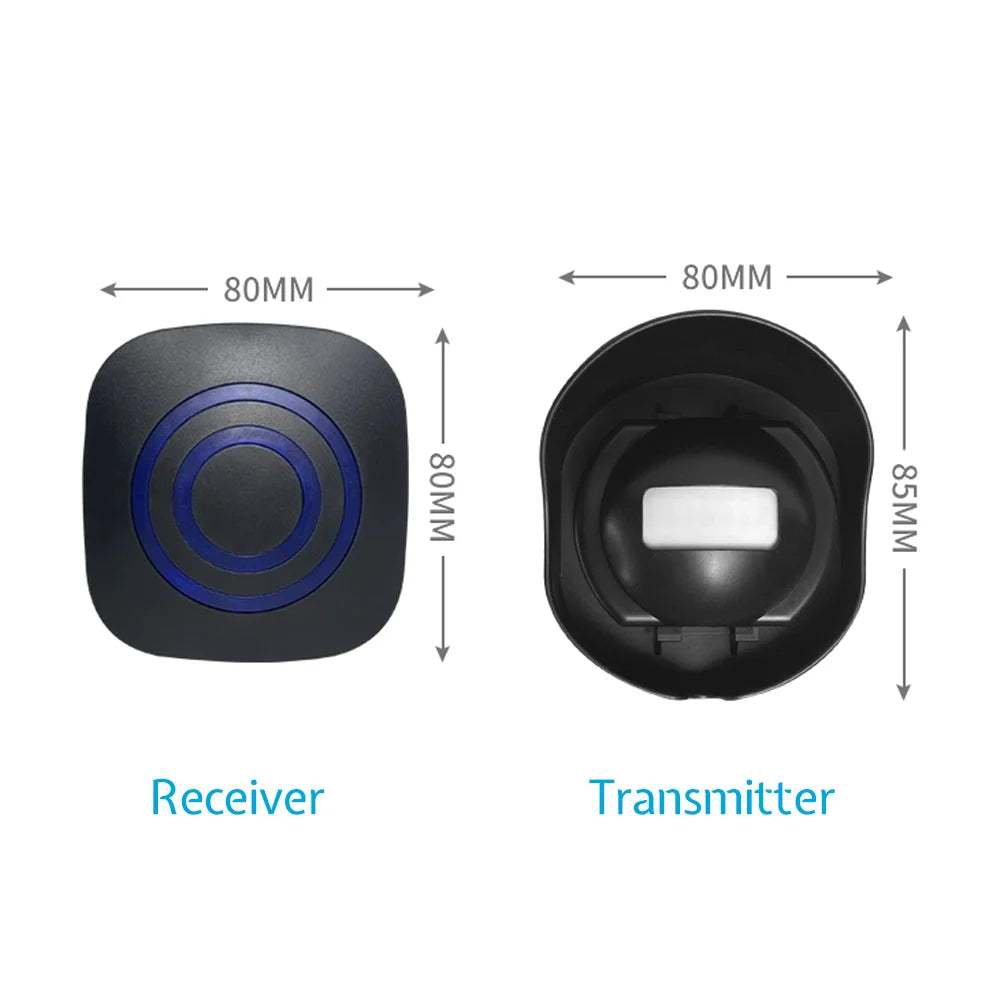 Multifunctional Wireless Driveway Alarm – Waterproof Motion Sensor (1 Receiver, 2 Transmitters)