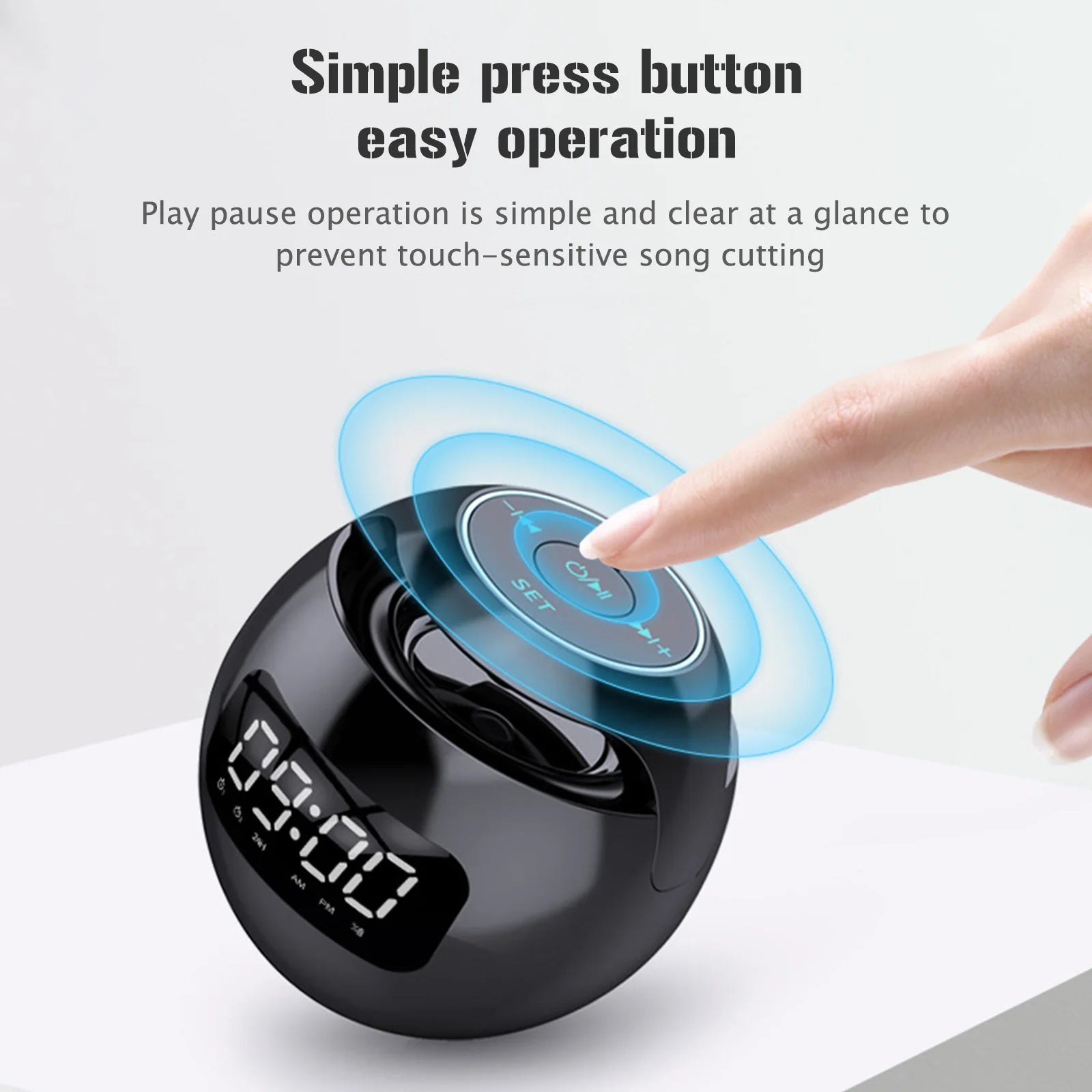 LED Smart Alarm Clock with Bluetooth Speaker