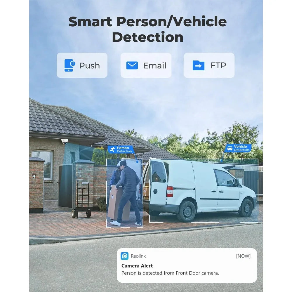 Smart 5MP 8CH PoE Home Security Camera System with Person & Vehicle Detection