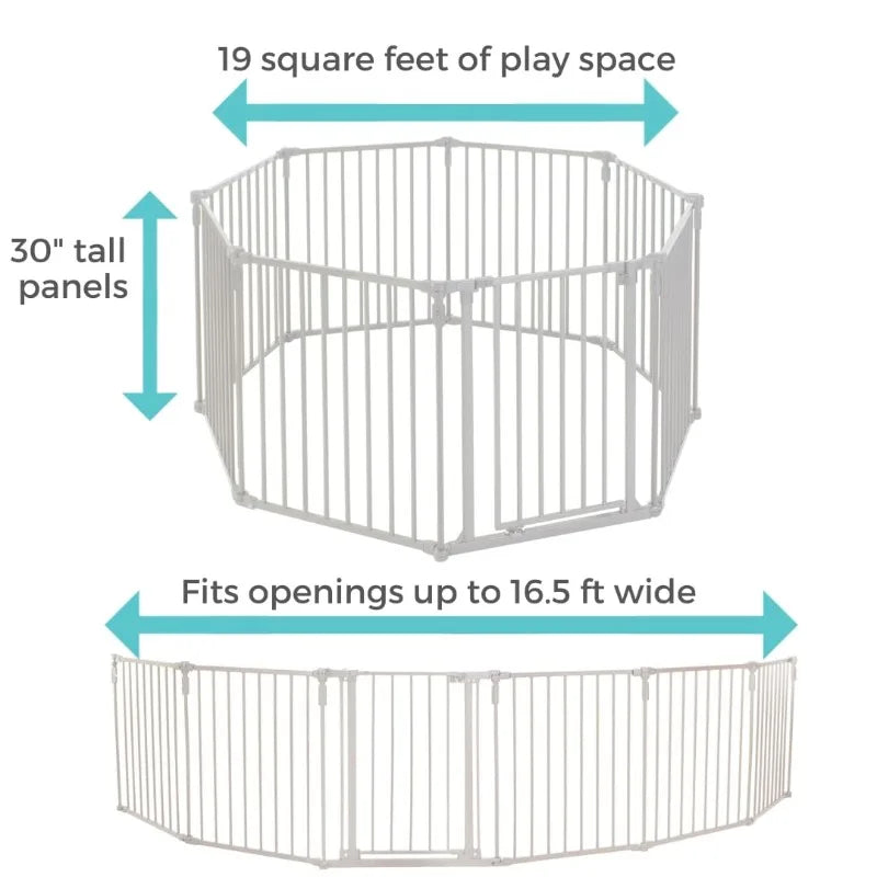 Metal Superyard 8-Panel Play Yard