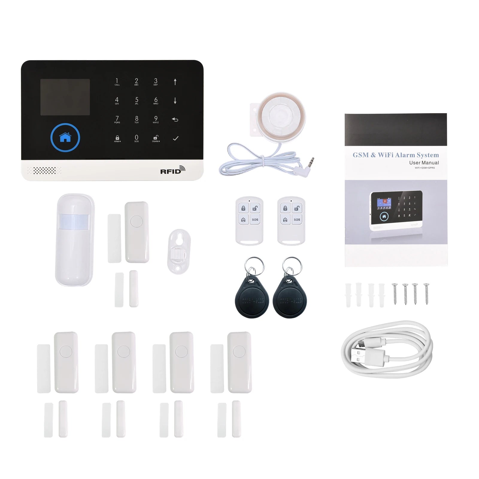 433MHz Wireless WiFi + GSM Alarm Security System