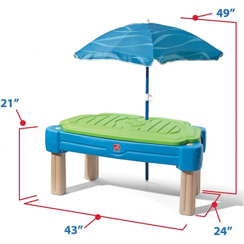 Cascading Cove Sand & Table Playset with Umbrella for Toddlers