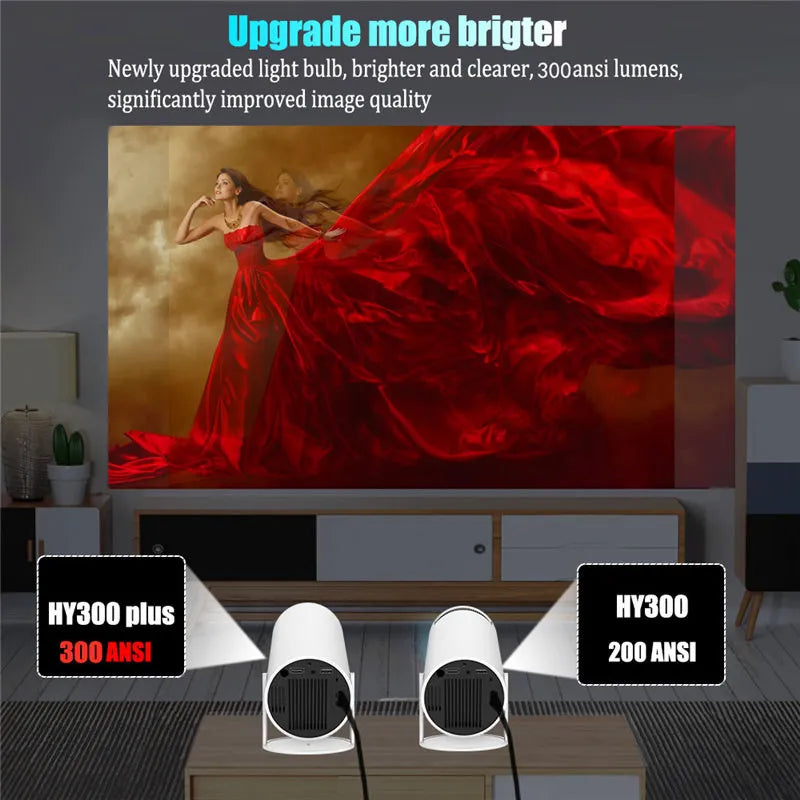 DITONG HY300 Plus 4K Portable HD Projector