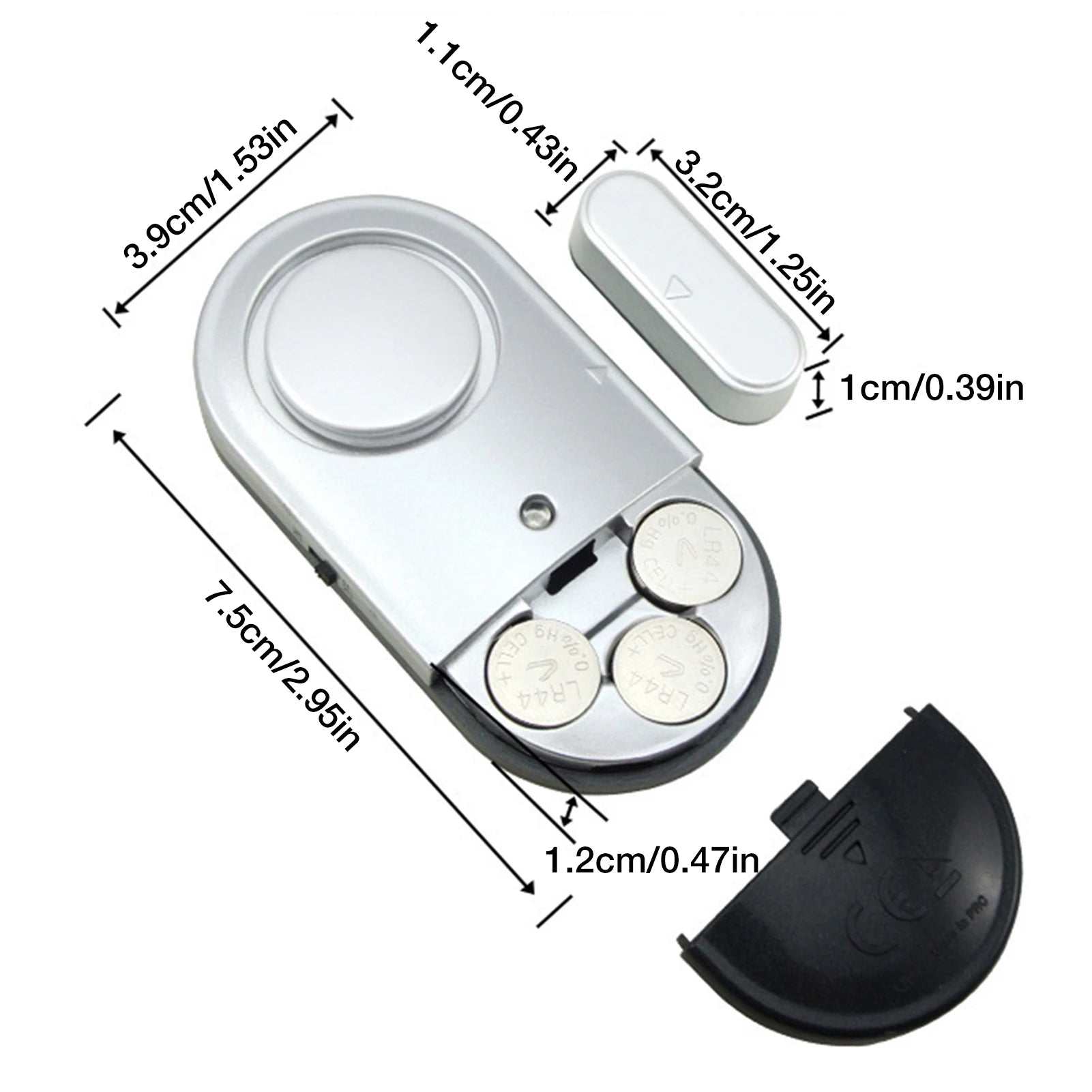 Super Loud 125dB Door Window Alarm - Wireless Security Chime