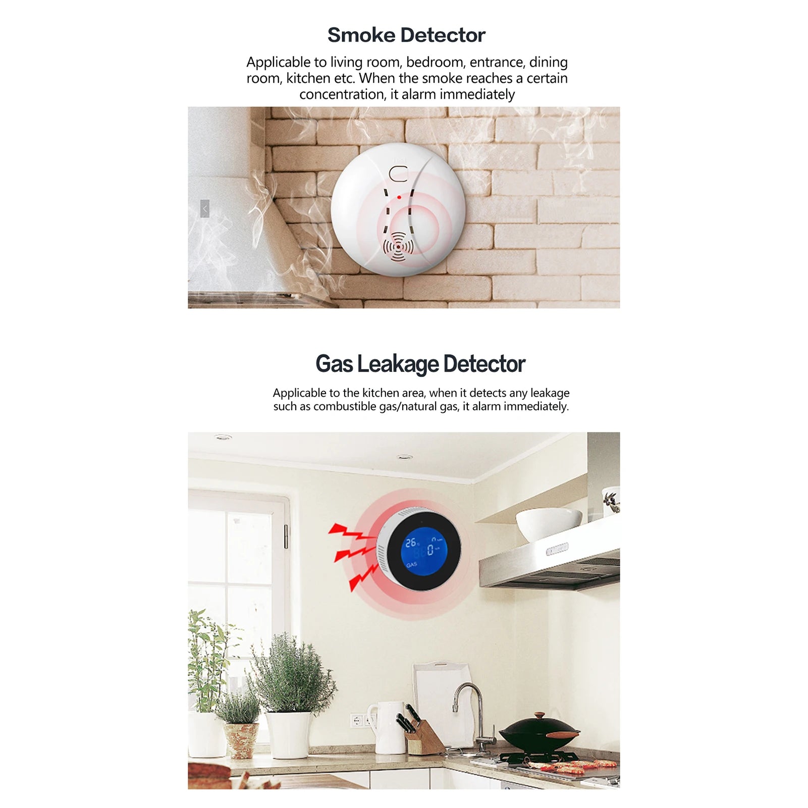 Tuya Smart WiFi GSM Alarm System with LCD Display
