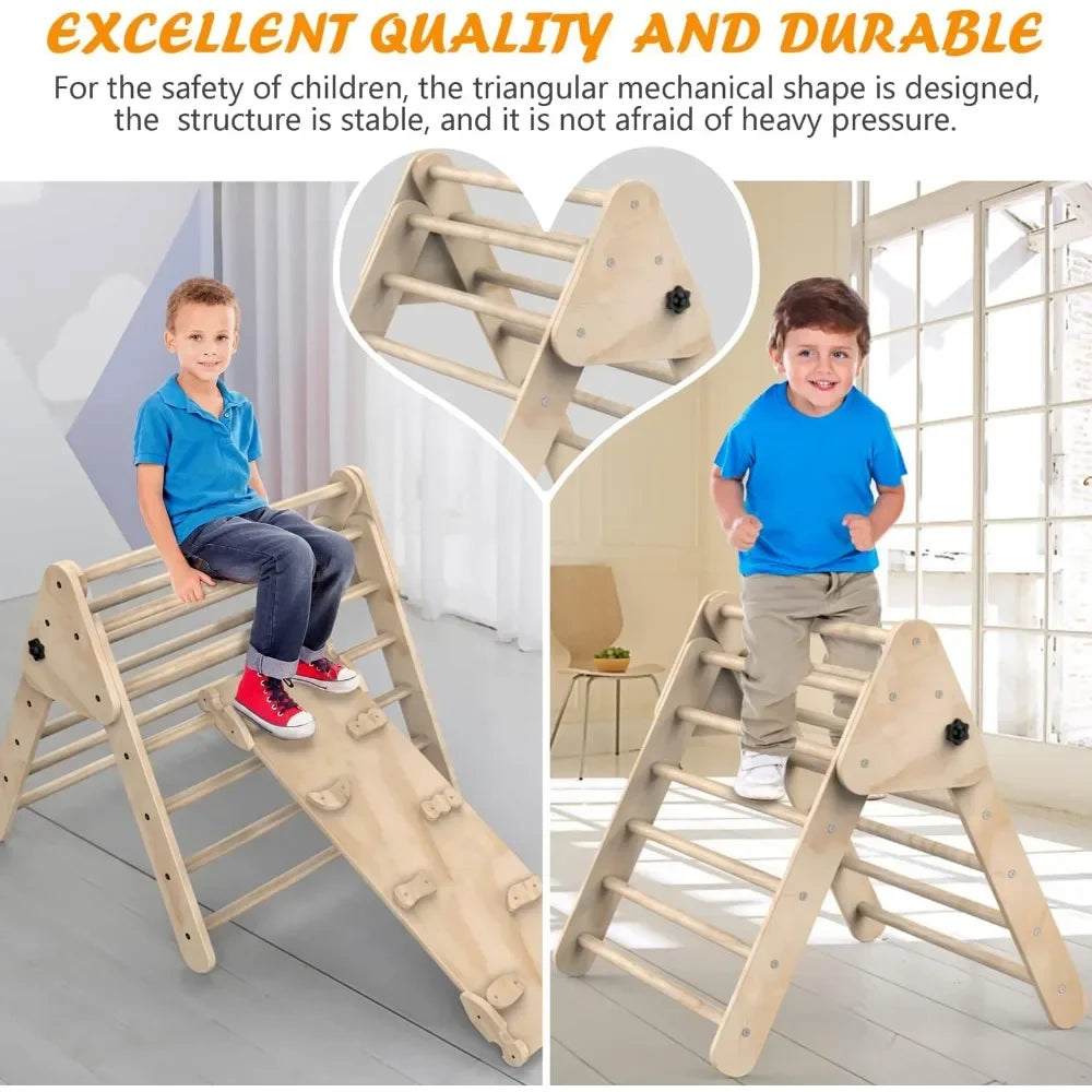 Foldable Climbing Triangle Ladder Toy for Kids