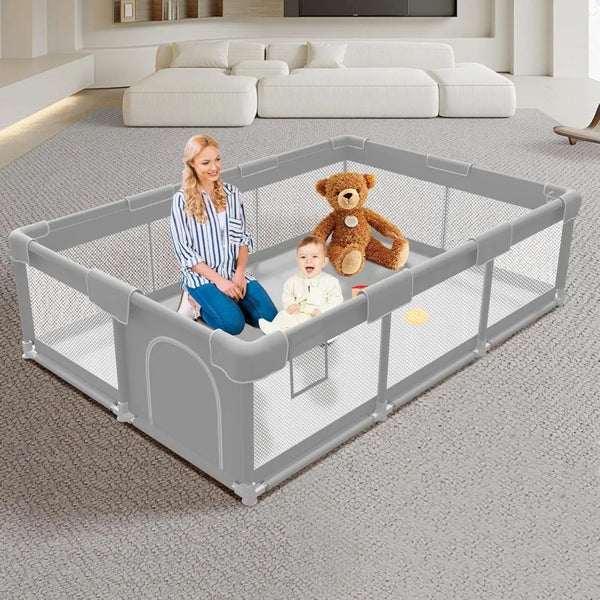 Baby Playpen 74x50" with Zipper Gate