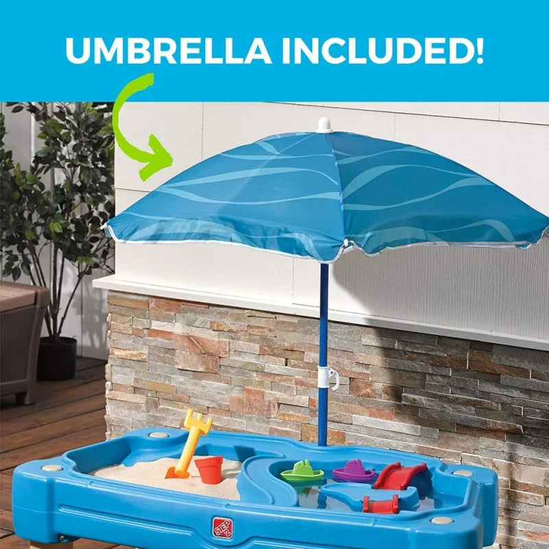 Cascading Cove Sand & Table Playset with Umbrella for Toddlers