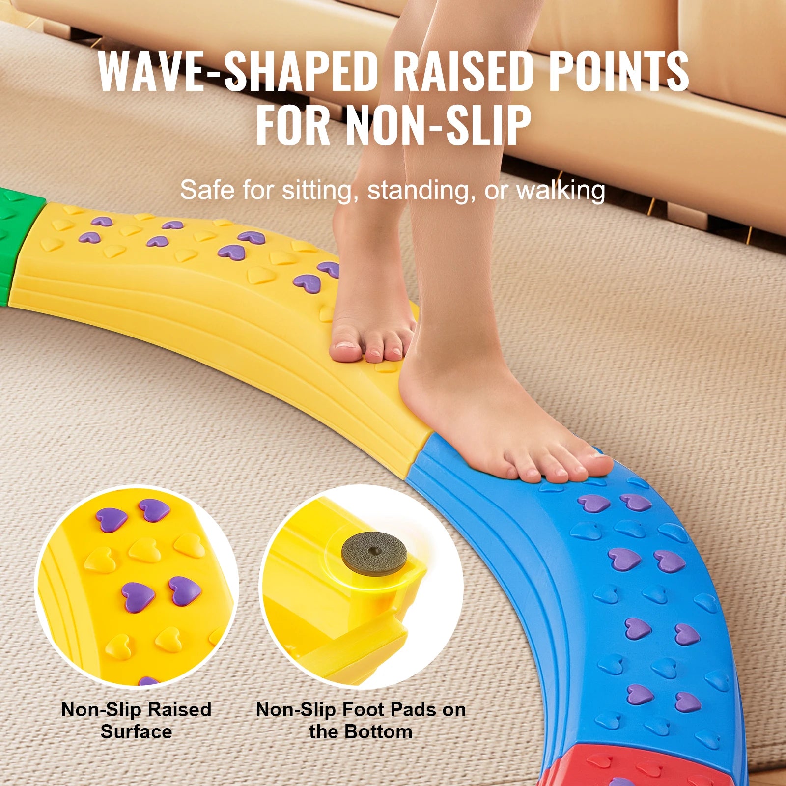 VEVOR Kids Balance Beam Stepping Stones
