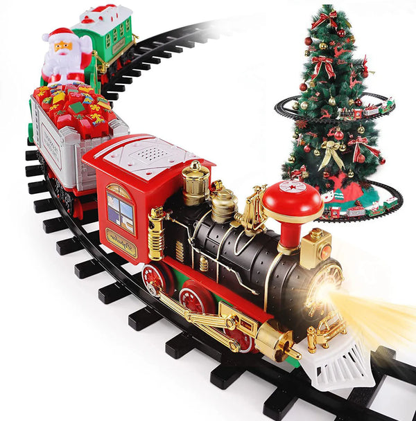 Electric Train Set for Kids - Xmas Steam Train Kit