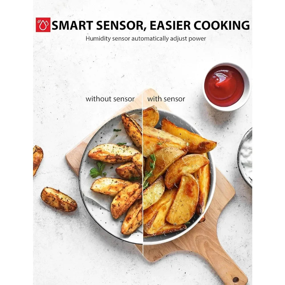 Top Microwave Oven with Inverter Technology, 1.6 Cu. Ft, Smart Sensor, Auto Defrost