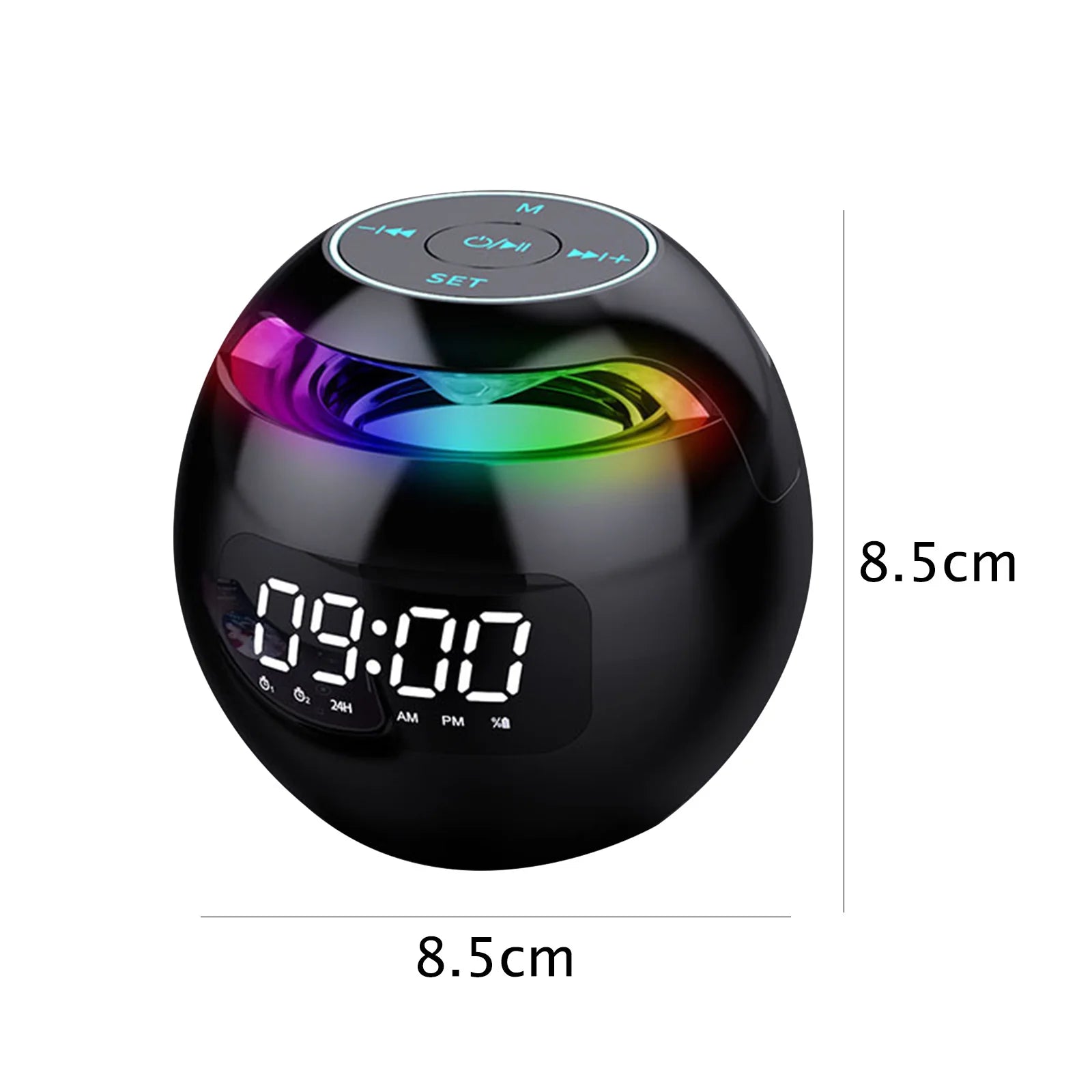 LED Smart Alarm Clock with Bluetooth Speaker