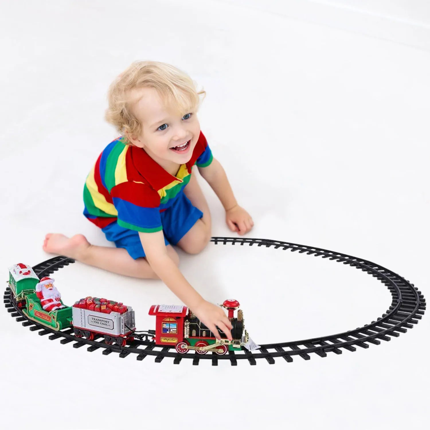 Electric Train Set for Kids - Xmas Steam Train Kit