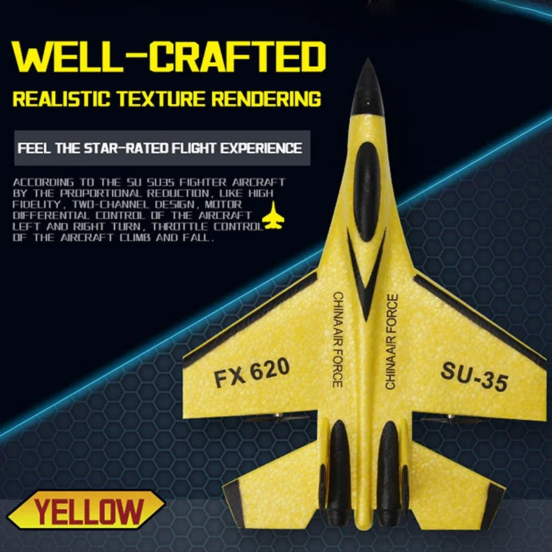 SU-35 RC Plane 2.4G Foam Glider with 2 Batteries