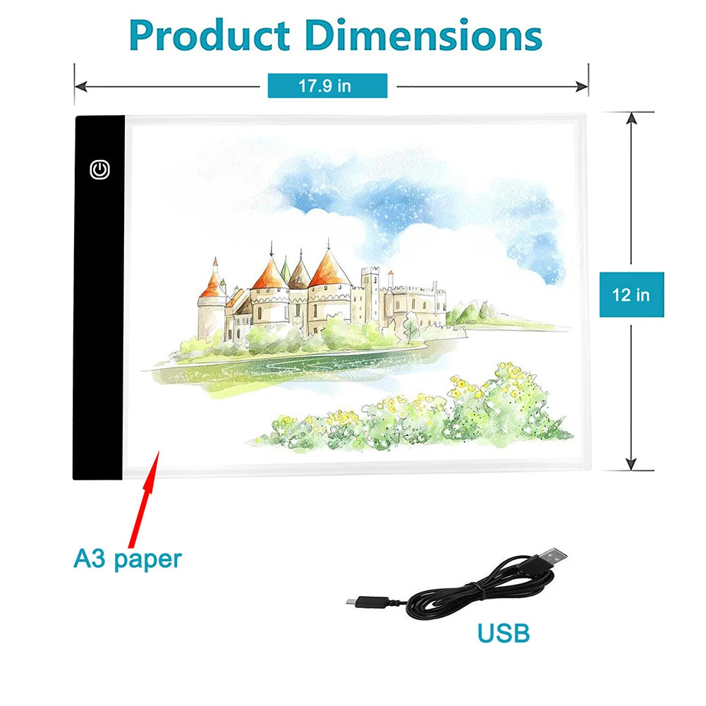 A3 LED Drawing Tablet – Digital Graphics Pad with Eye Protection