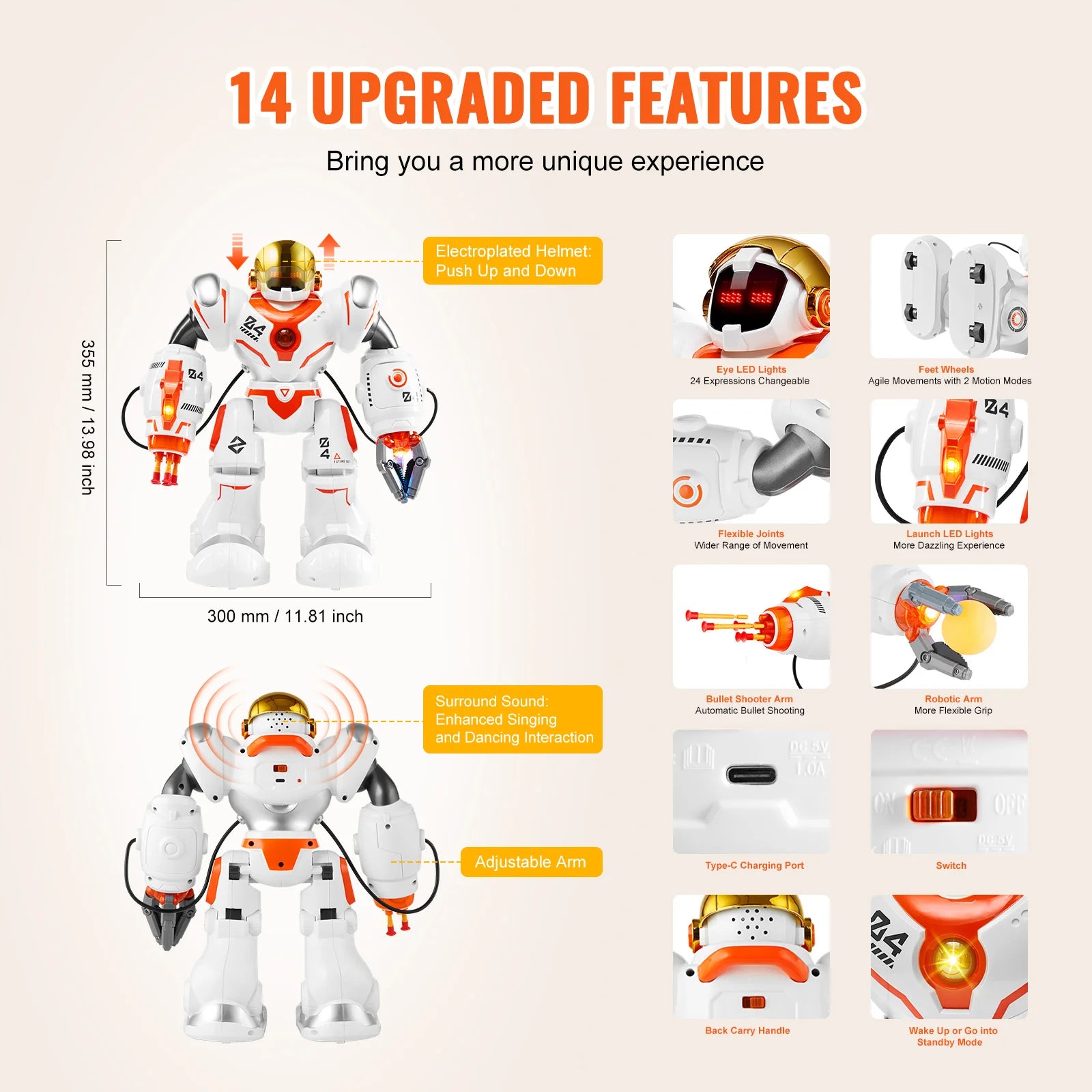 VEVOR RC Battle Robot Toy for Kids