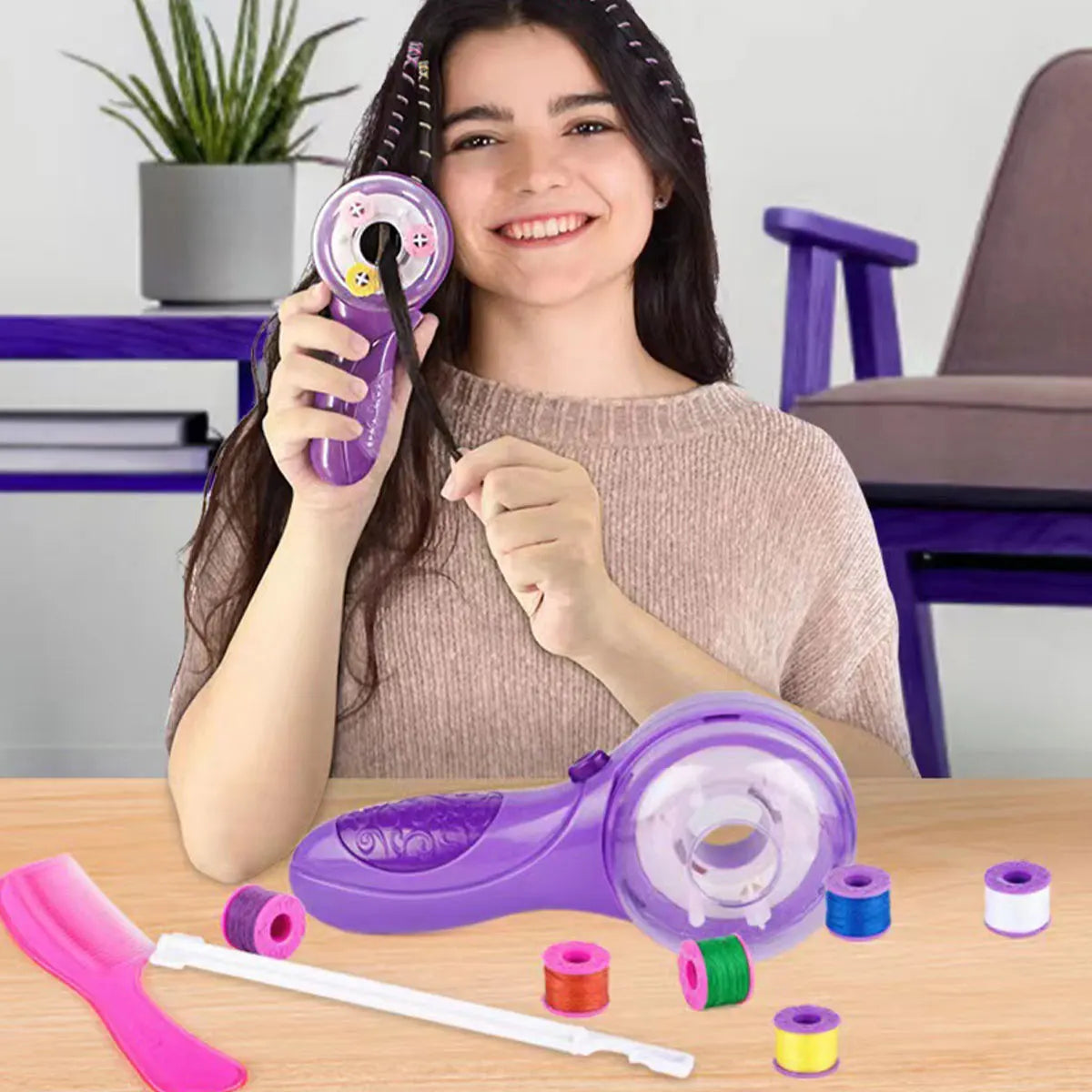 Electric Hair Braider Kit for Kids - DIY Automatic Hair Decoration Tool