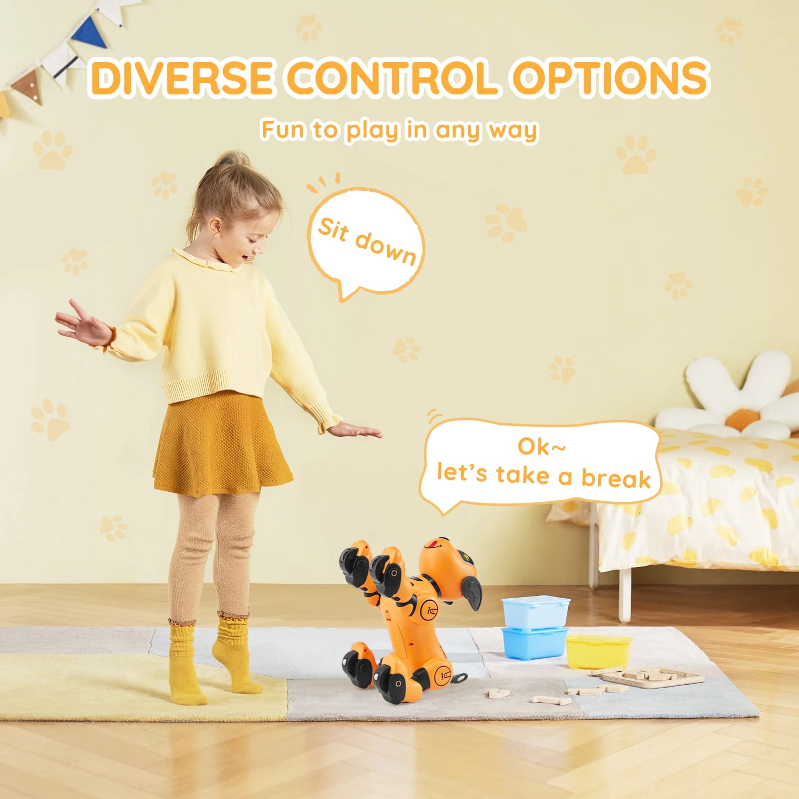 VEVOR Remote Control Robot Dog Toy for Kids
