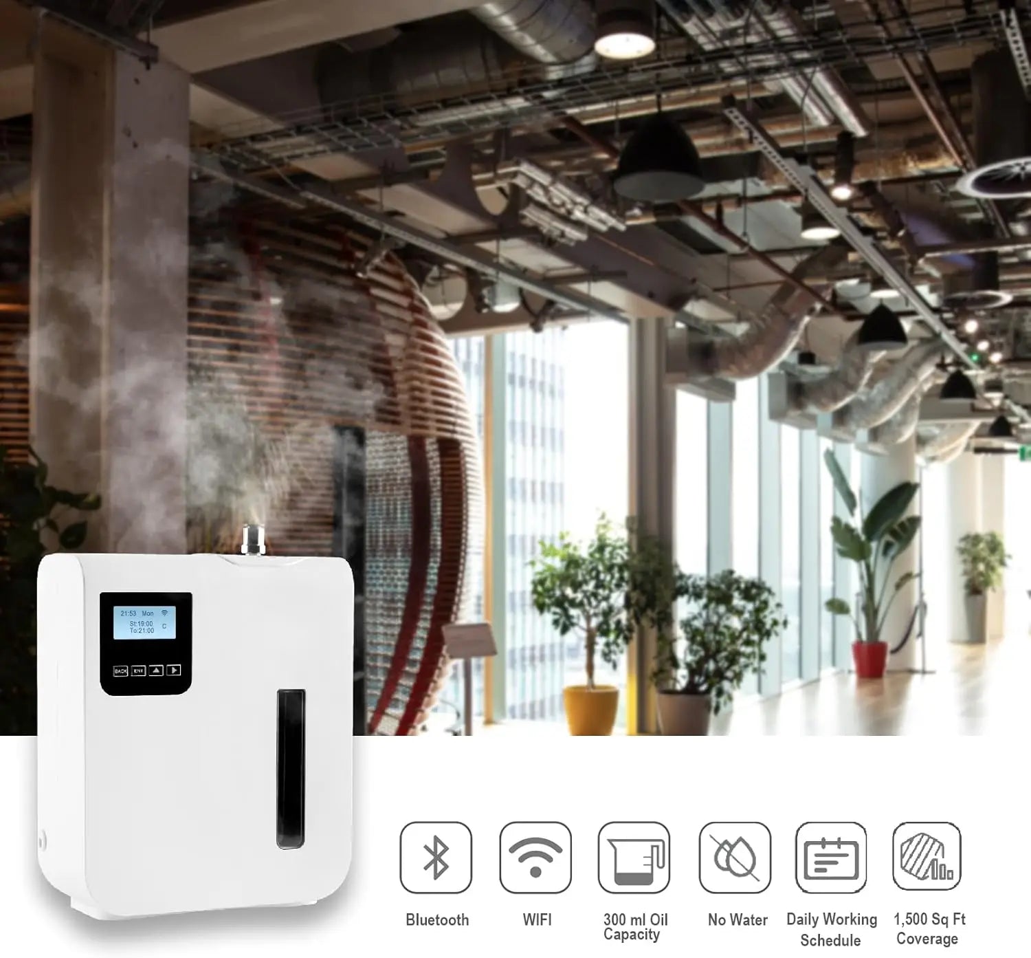 WiFi Smart Essential Oil Diffuser with Cold-Air Diffusion