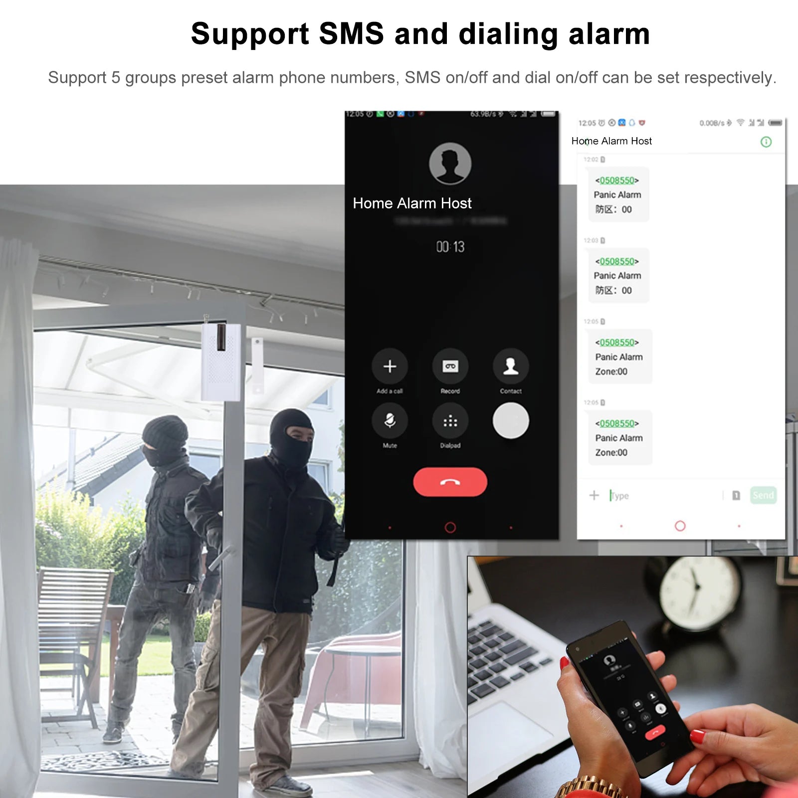 433MHz Wireless WiFi + GSM Alarm Security System