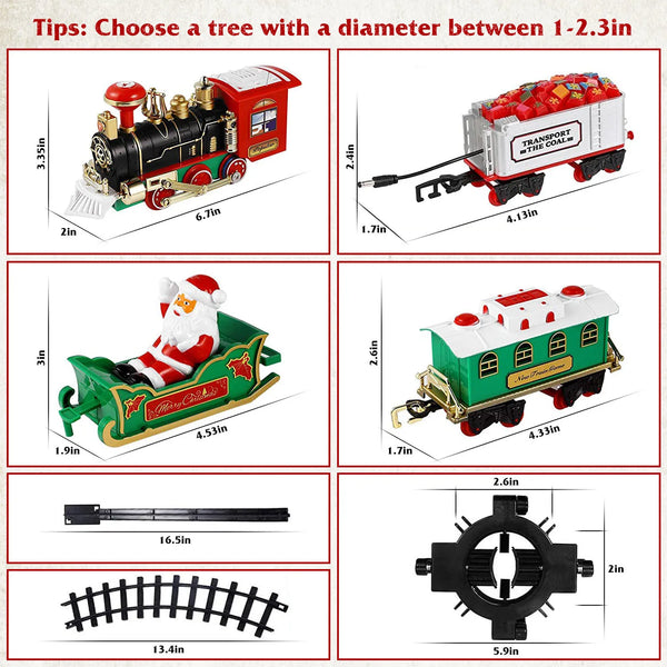 Electric Train Set for Kids - Xmas Steam Train Kit