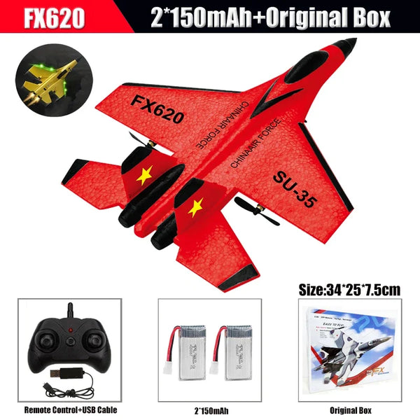 SU-35 RC Plane 2.4G Foam Glider with 2 Batteries